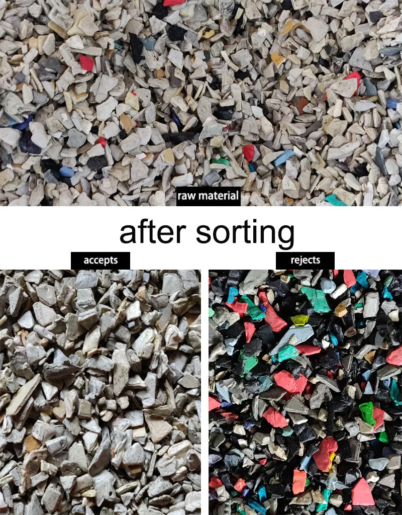 High cost-performance mixed waste plastic bottle color sorter recycled plastic sorting machine plastic abs pe pvc sorter