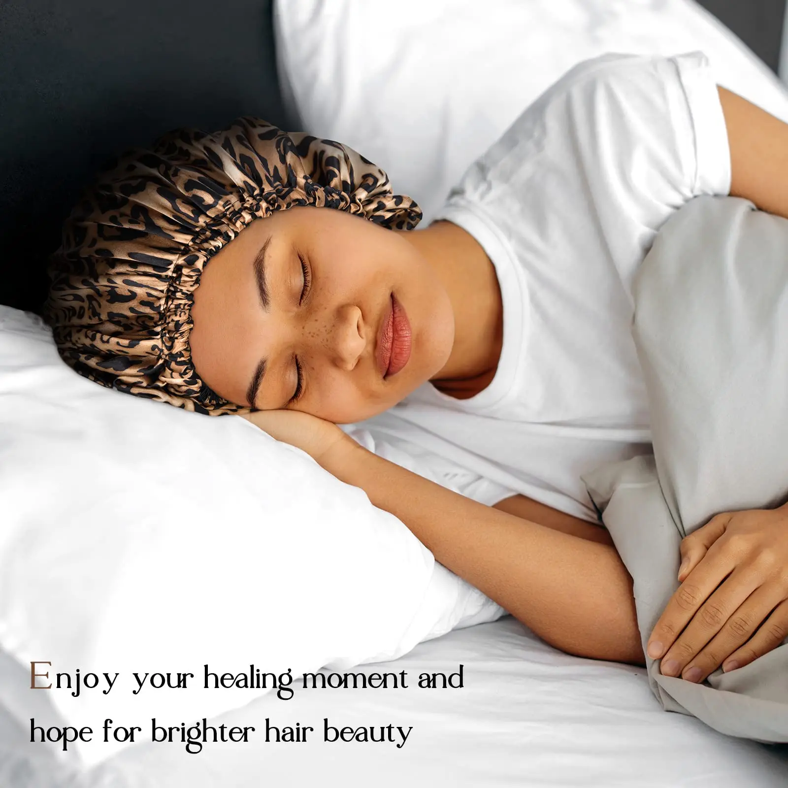 Satin Bonnet Silk hair towel  Bonnet for Sleeping Hair Bonnets for Women Curly Natural Hair