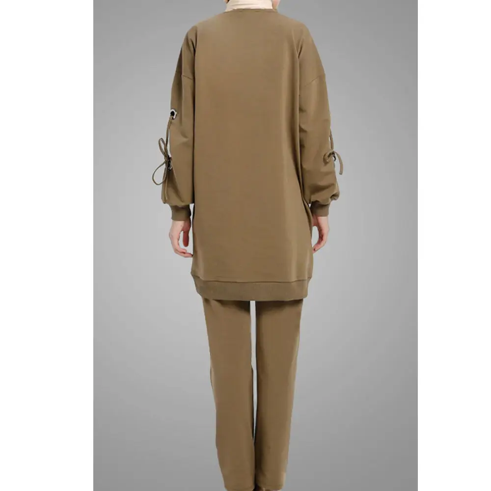 Beautiful Ladies Sportswear Latest Fashion Islamic Tracksuit High Quality New Season Long Sleeve Muslim Women Two Pieces Suits