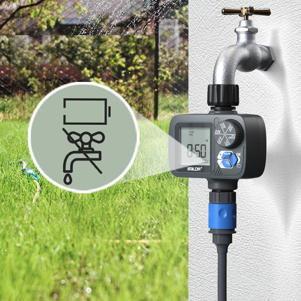 BALDR  Automatic Digital  Water Timer Hose Timer Controller for Home Garden Irrigation  System with LCD display