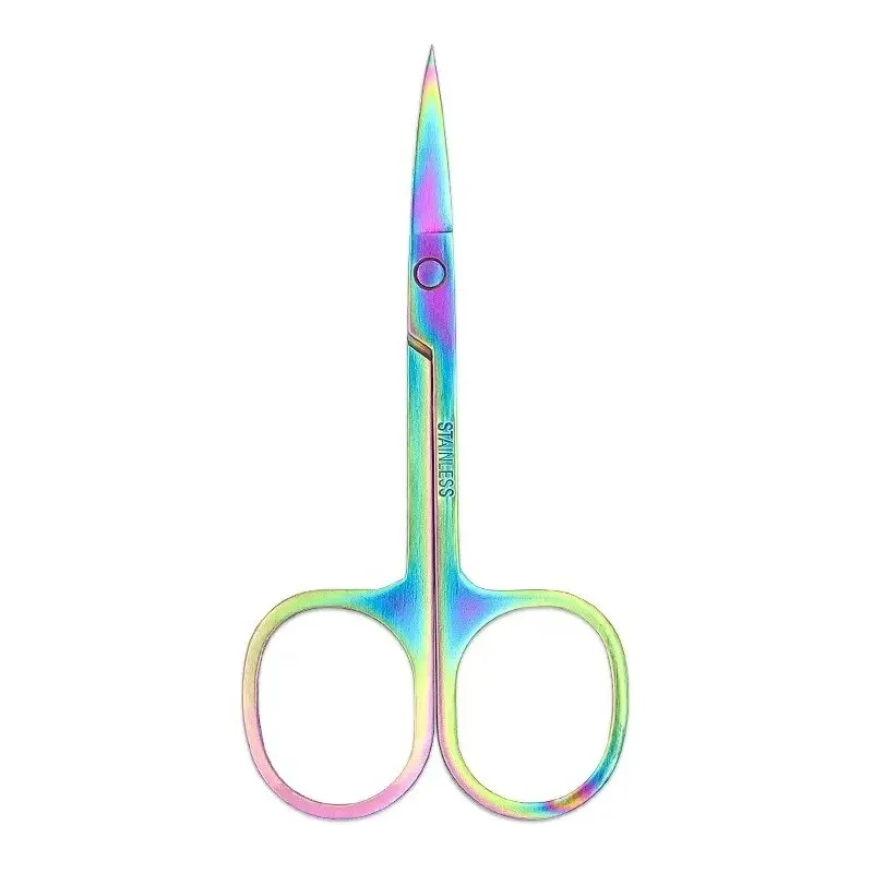 Nipper Scissors Dead Skin Remover Scissor Plier Nail Cuticle Stainless Steel Rainbow Tweezer Clipper Manicure Makeup Tool