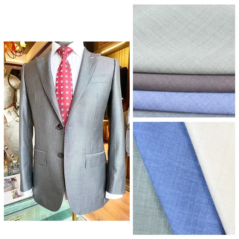 Men fashion italian suit check tr fabric TR suiting fabric for garments