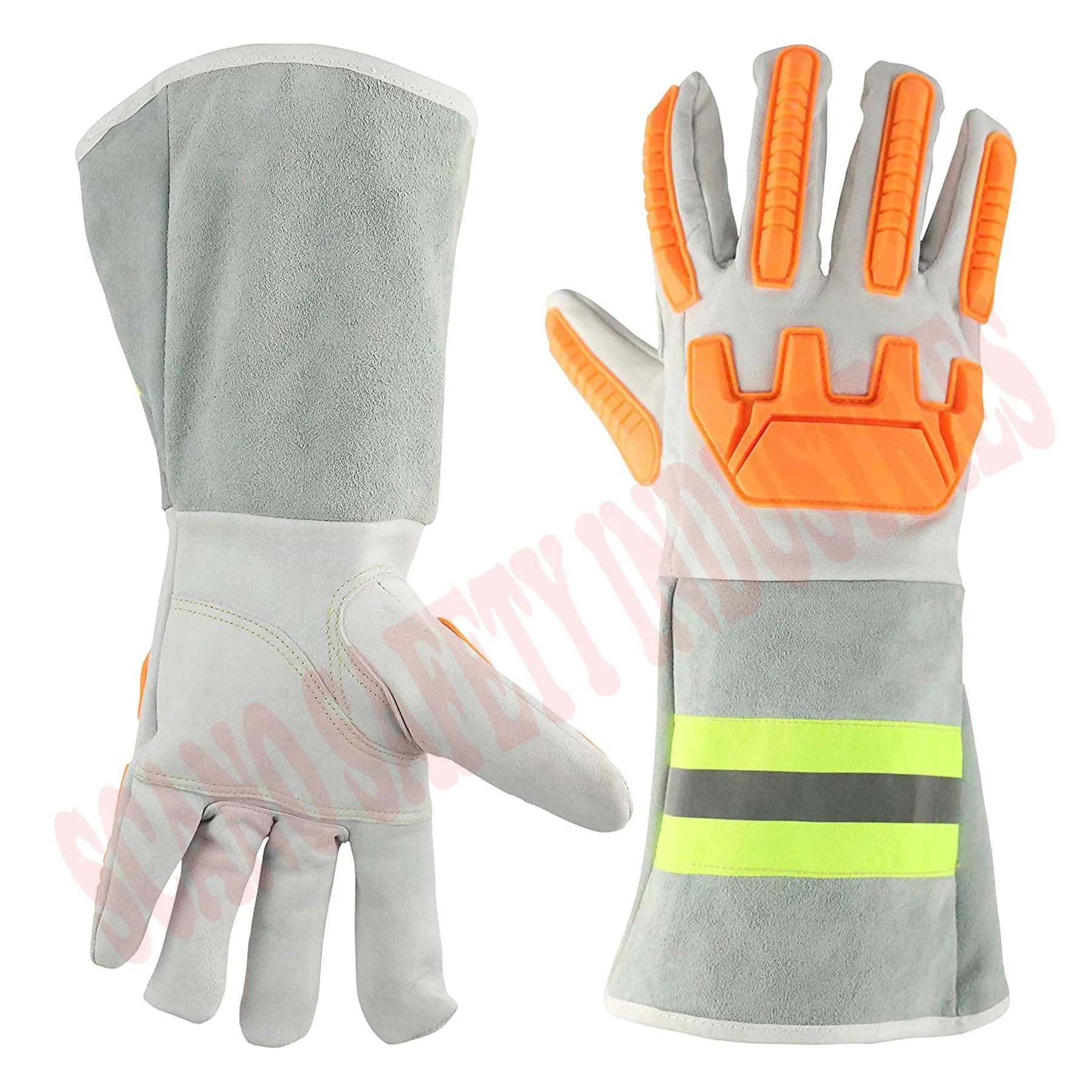 Heat Resistant Leather Gloves for Welding Grilling Oven Safe Outdoor Cooking and BBQ Gloves Leather Heat