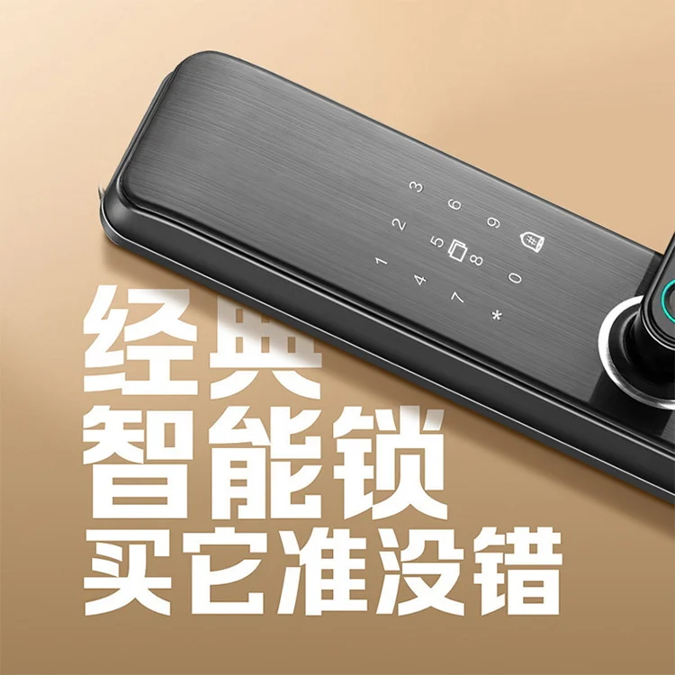 Free Shipping Item Electronic Hotel Lock System Fingerprint Keyless Opening Keypad Smart Digital Wood Door Handle For Entry Door