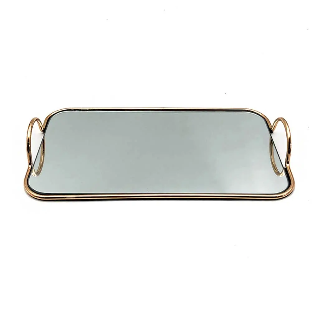 Top Quality Antique Brass Metal Serving Tray in Round Shape Customized Shape At Best Price For Dining Table Decorative