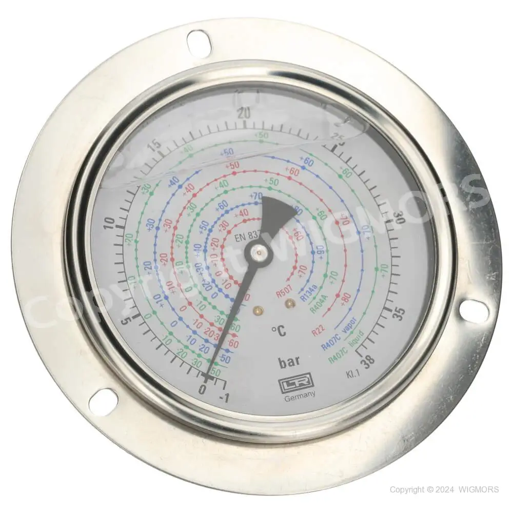 Мановакуометр LTR-100 туалет (-1 + 38 бар) FI100/глицерин R507/404/134/407/22