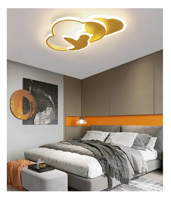 Modern Style Home Kids Room LED Light Ceiling,  Lovely Bird Bedroom Intelligent LED Ceiling Lighting