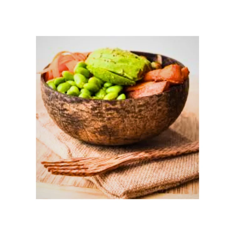 Coconut Bowl Shell Wholesale Environment Friendly Handicraft Salad Bowl Ready To Ship From Vietnam Manufacturer