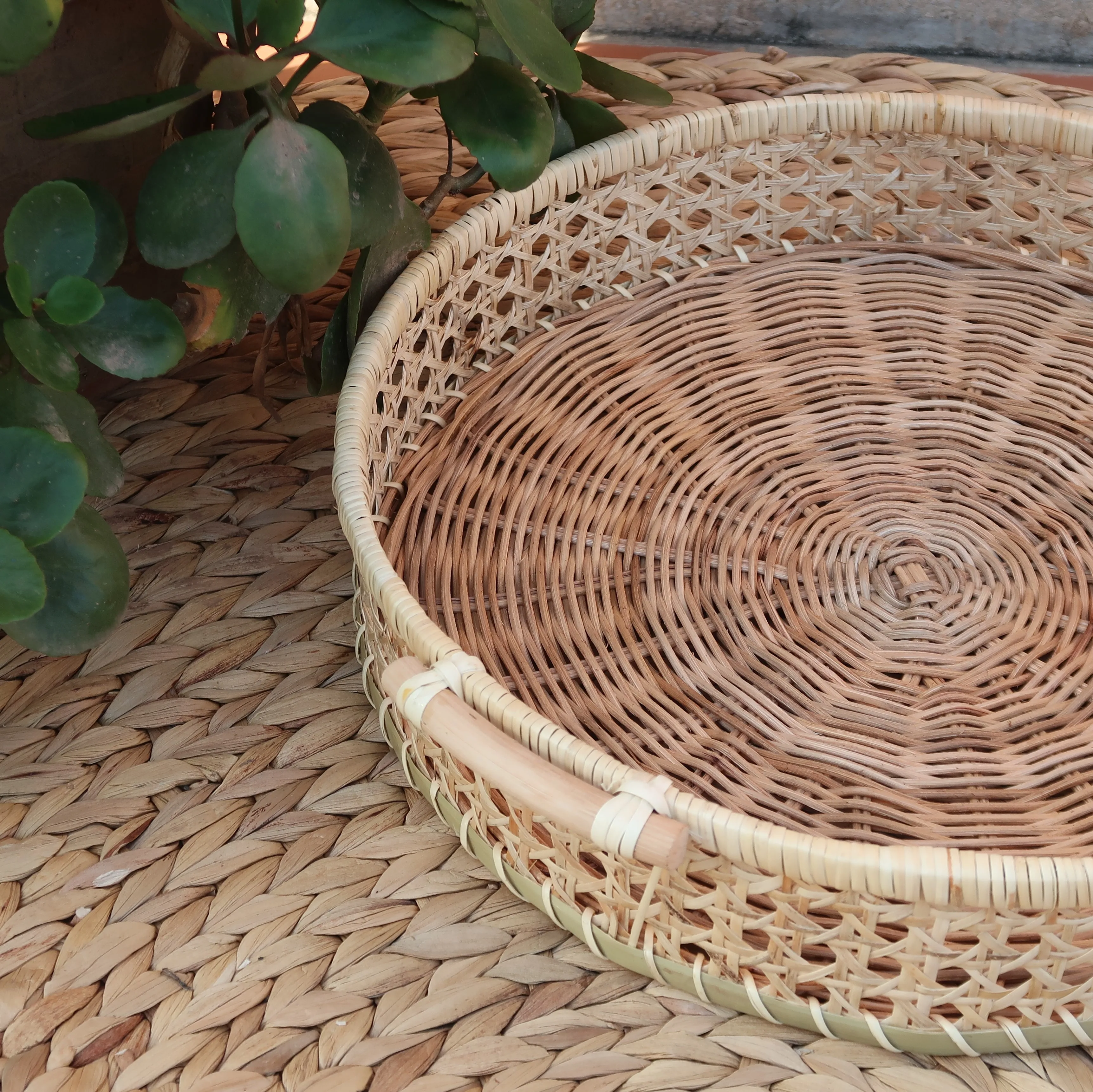 Versatile rattan fruit basket, handcrafted in Vietnam, perfect for storing fruits or as a decorative piece made in Vietnam