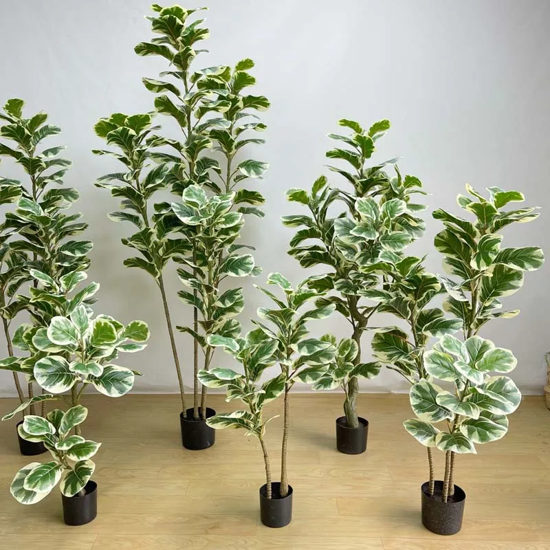 120cm Faux Ornamental Plants Artificial Fiddle Leaf Lyrata Ficus Tree Bonsai Plant For Indoor Decor