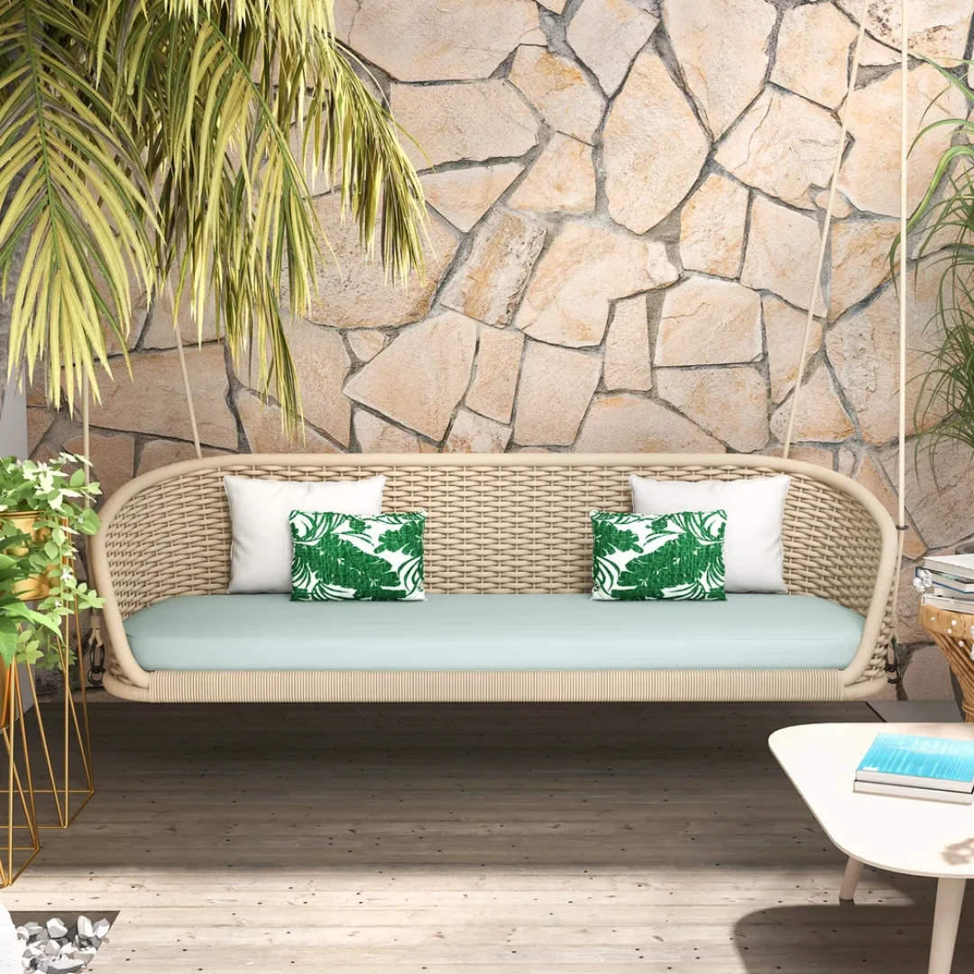 Стул-качели из плетеного садового материала на заказ