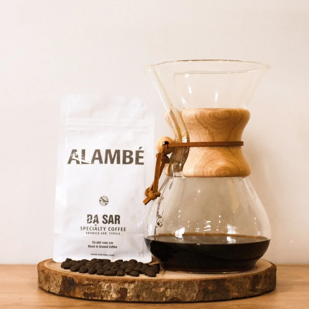 2 Years Shelf Life High Roast Alambe Da Sar Ground Roasted Coffee 230g Sealing Zip Bag Wholesale Origin From Vietnam kafei nice
