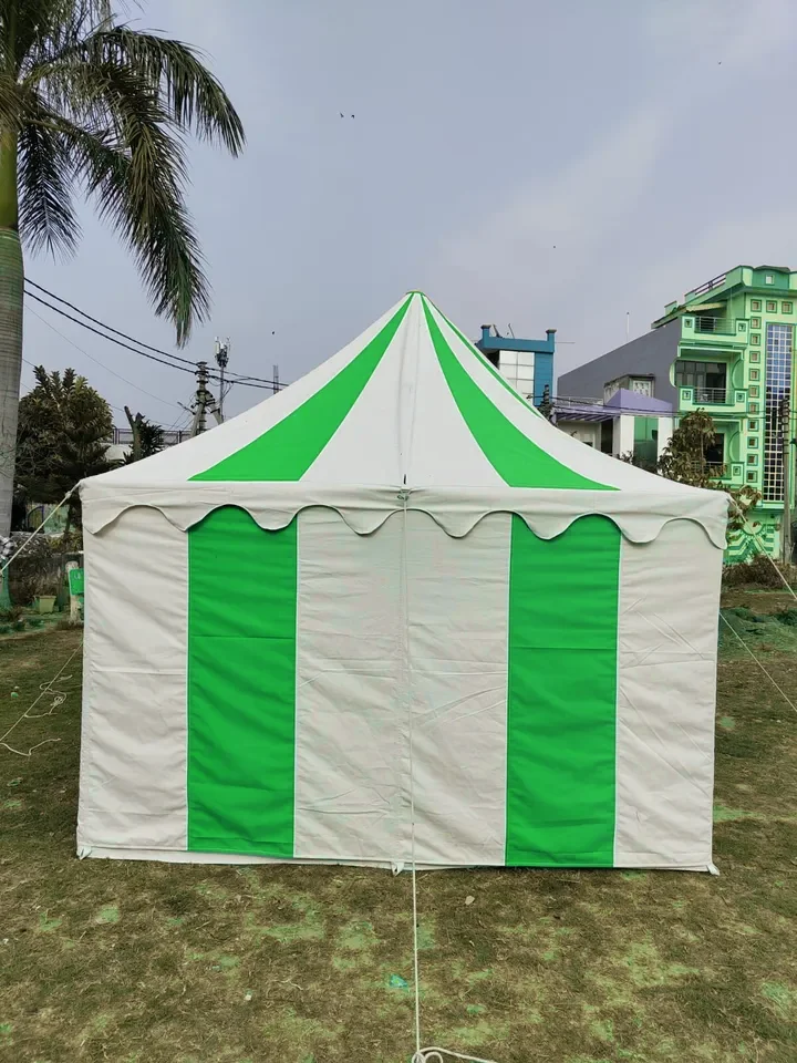 Premium Medieval Square Tent 6x6 Meter Durable Cotton Canvas Reenactment Faire Camping Easy Setup All-Weather Waterproof