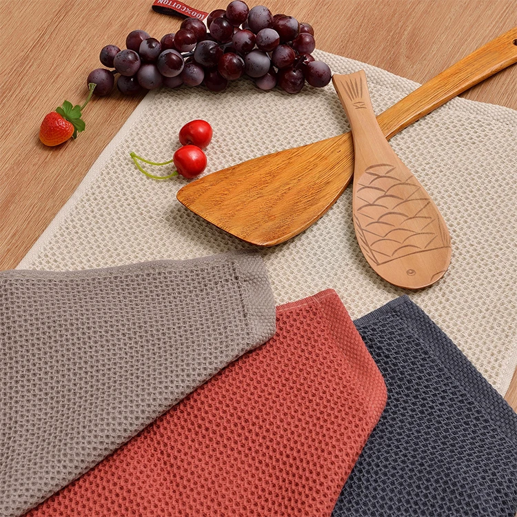 Serviette Sec De Cuisine High Quality Kitchen Tea Towels Supplier Restaurant Waffle Weave Cotton Quality Kitchen Towels