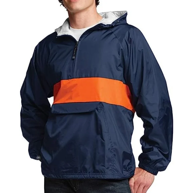 New Design Custom Pullover Waterproof Polyester Windbreaker Jacket Wholesale  Wind Breaker Jacket