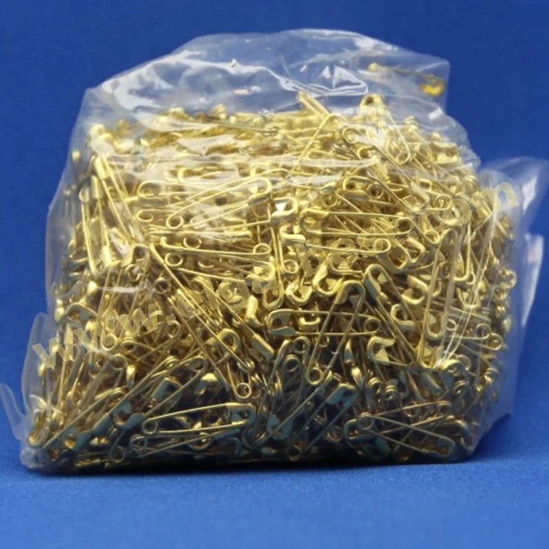 Prym 071136 Sewing Accessories Gold Plated Safety Pins Brass Garment pins in bulk, Box of 1000 pcs
