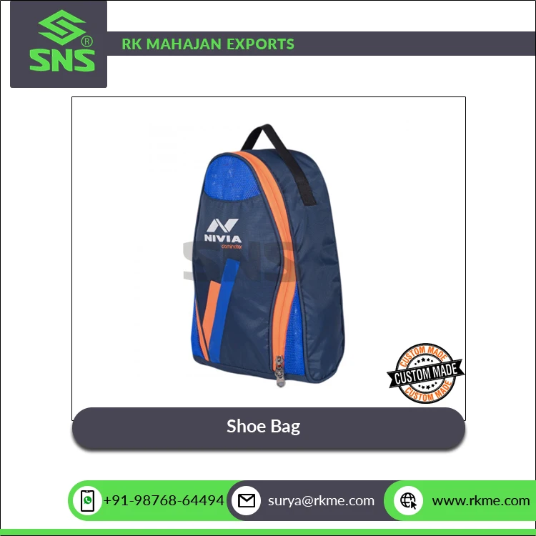 Superior Quality 7 Litre Capacity Polyester 420D PU Material SNS DOMINATOR Soccer Rugby Boots Sneakers Flip Flops Shoe Bag