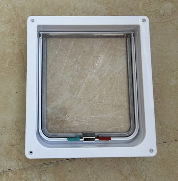 Chinese online markets wholesale pet products supplies S M L XL variety sizes square plastic cat latch cages stopper cat doors