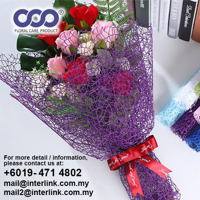 2022 most popular flower wrapping mesh roll Gift Wrapping Net Wrapper For Flower Decoration