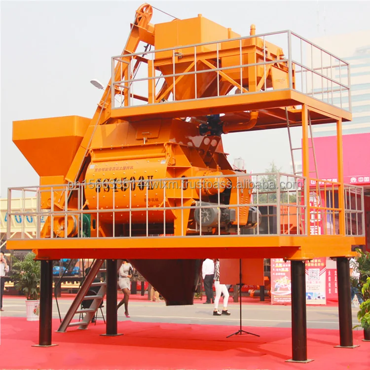 JS hydraulic concrete mixers electric forced concrete mixer twin shaft concrete mixer