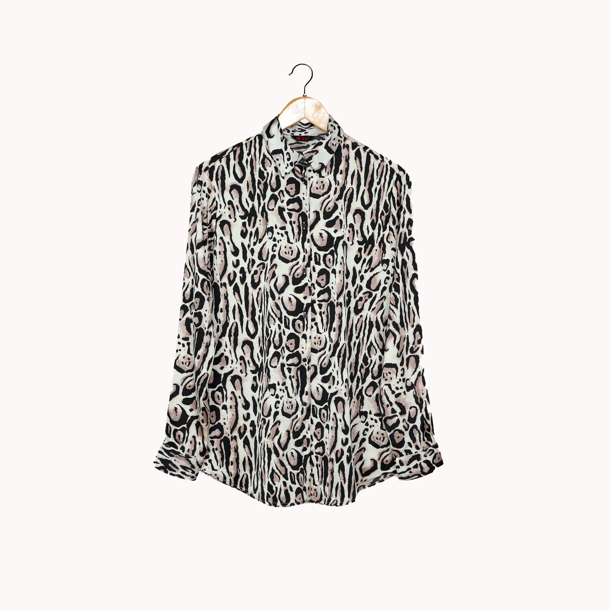 2024 Elegant Women Long Sleeves Ladies woman tops fashionable loose Chiffon blouse Custom design