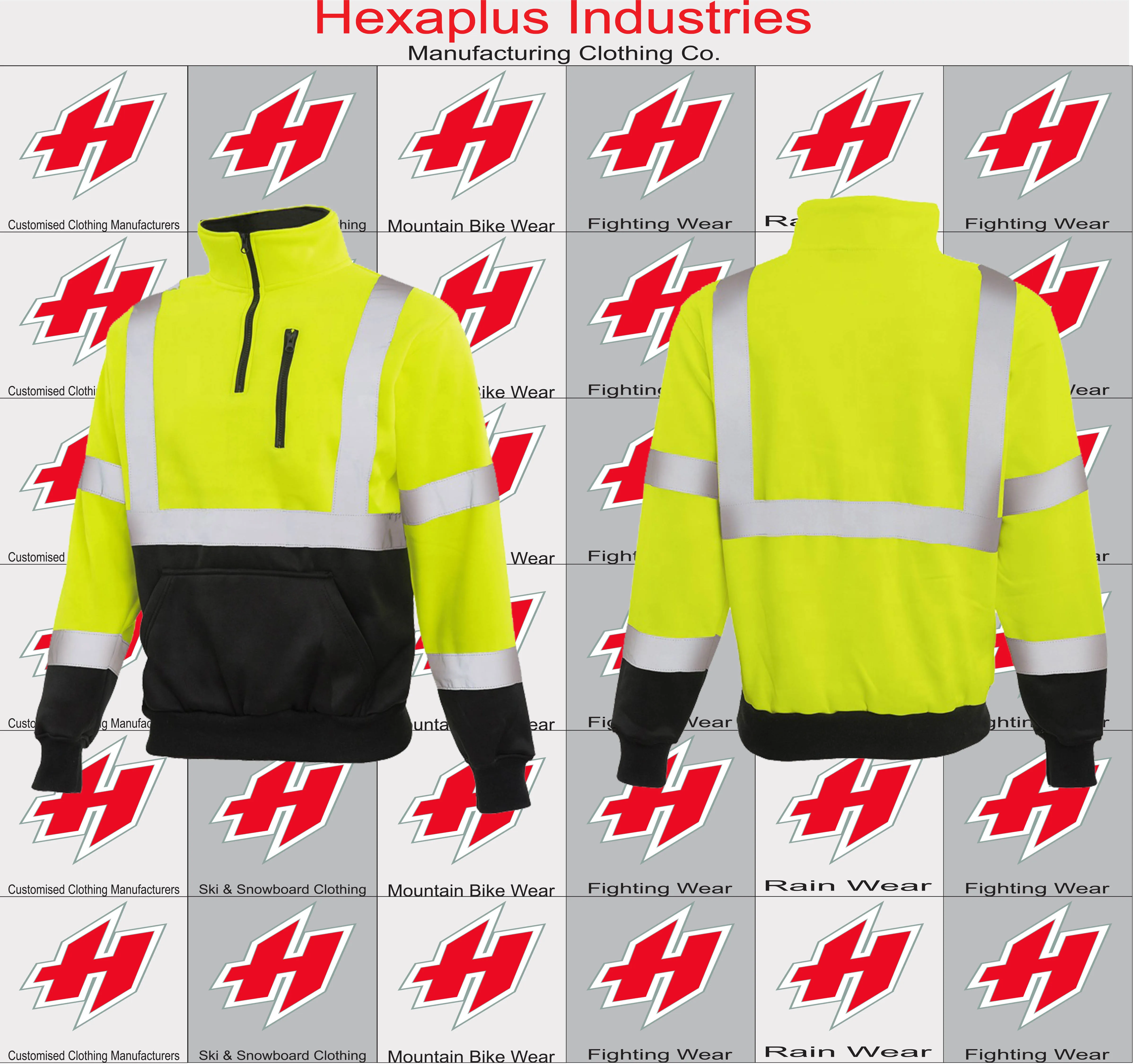 Флисовая толстовка с капюшоном hi vis оптовая продажа хлопковая защитная Рабочая одежда для мужчин рабочая