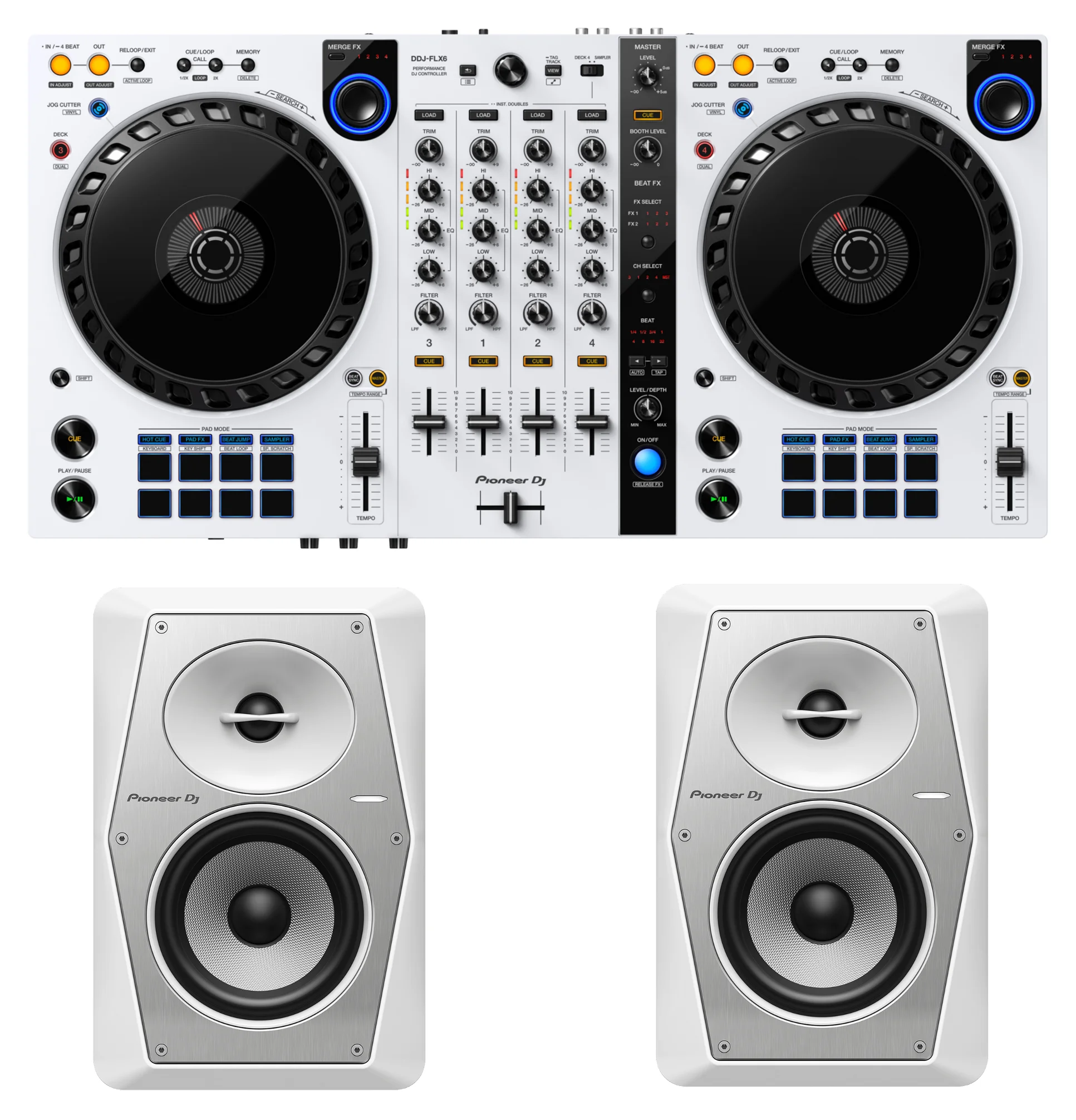 FAST DELIVERY PioneerS DDJ-FLX6 4-Channel DJ Controller w/ Serat Rekordbox & ProX XS-DDJFLX6W