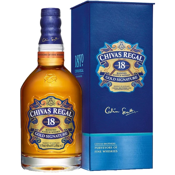Chivas Regal 18 Years Old 70cl / Chivas Regal 18yo Gold Signature / Chivas Regal 18 Year Old Blended Scotch Whisky