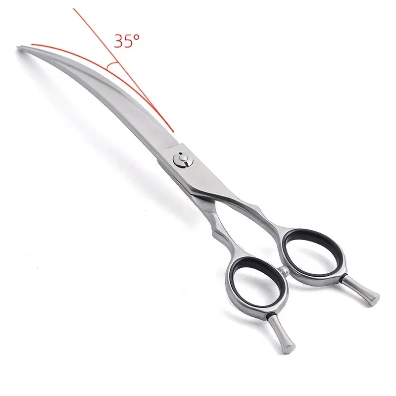 Curved professional hair Thinning Scissors japan steel dog pet grooming scissors shears Factory Direct Low MOQ Durable