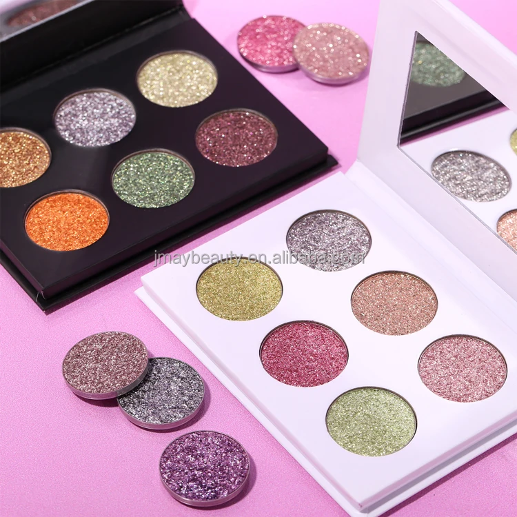 High Pearliness Mica Powder Glitter Metallic Eye Shadow Palette High Pigmented Waterproof Diamond Vegan Custom Eyeshadow
