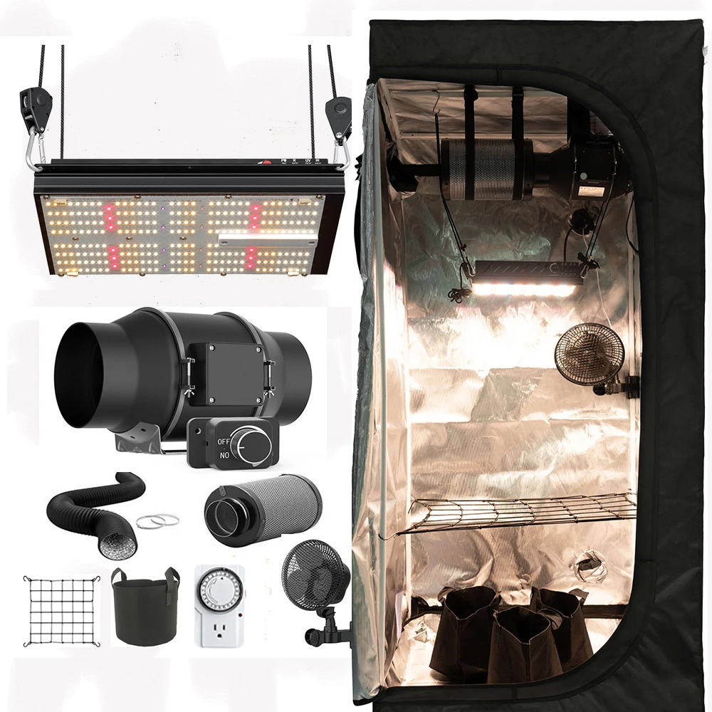 Europe Stock No Tax 1680D Oxford High Reflective Mylar Grow Box 60x60x180cm Lightproof Zipper Growzelt 3 plants Indoor Tent