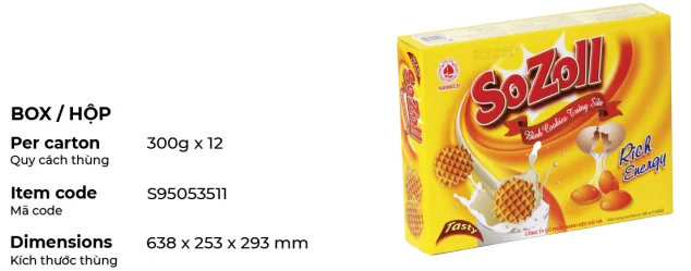 NEW ARRIVAL SUPER GOOD WAFFLE SOZOLL EGG & MILK COOKIES 300G FROM HAIHA CONFECTIONERY - VIETNAM