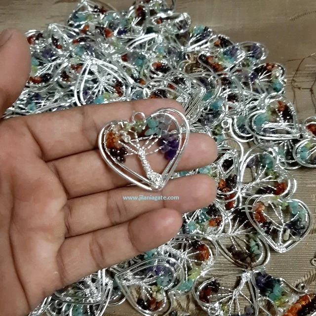 Handmade Seven Chakra Multi-Color Gemstones Pendant Necklace Fashionable Sitting Buddha Crystal Charm Available Wholesale