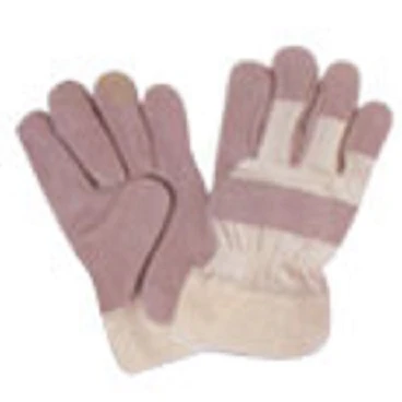 Split leather Working gloves grey color /Grey split leather white Rubberized Cuff/ Heavy duty gloves