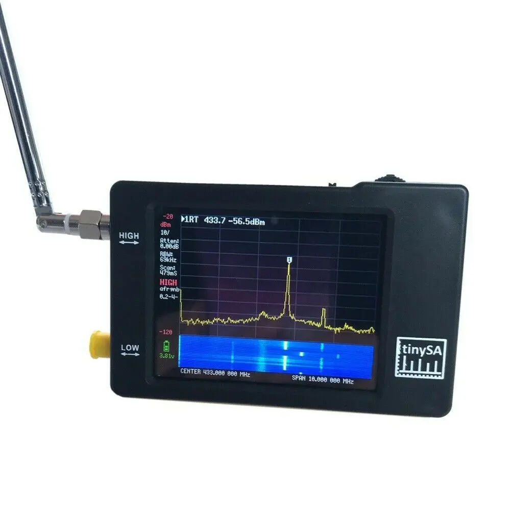 NEW SEALED PORTABLE TINYSA SPECTRUM ANALYZER,SEESII HANDHELD TINY FREQUENCY ANALYZER 100KHZ TO 960MHZ MF/HF/VHF UHF INPUT,SIGNAL
