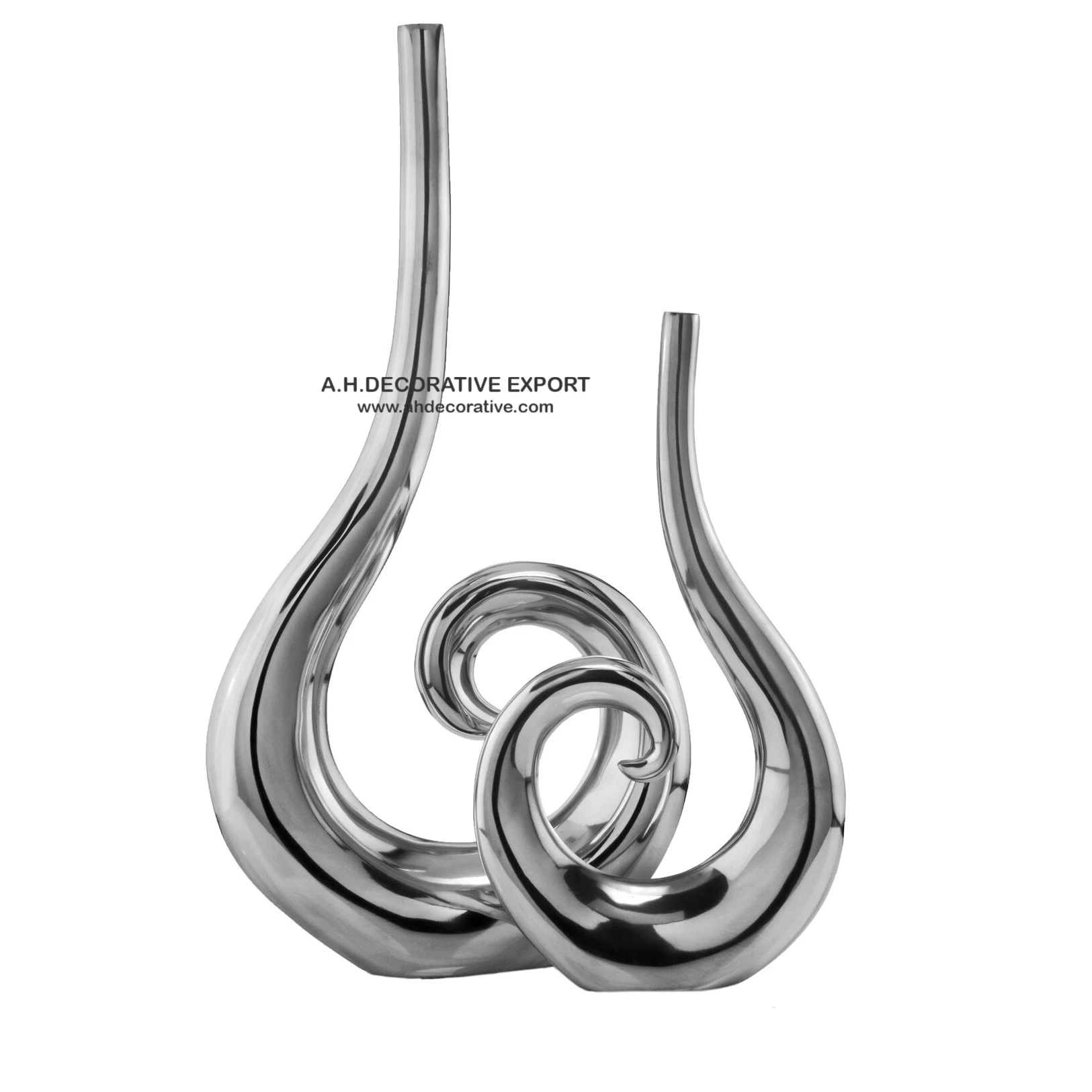 Aluminium High Quality design Flower Vase Hot selling Table & Office Desk Decoration Use Black Colored Flower Vase for sale