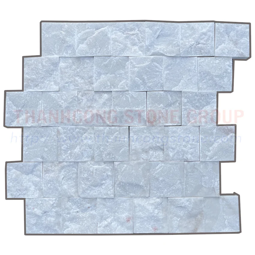 Grey, White, Yellow Stone Cube Cubic Cobble 10x10 15x15 Natural Stone Walkway  Sidewalk Paving