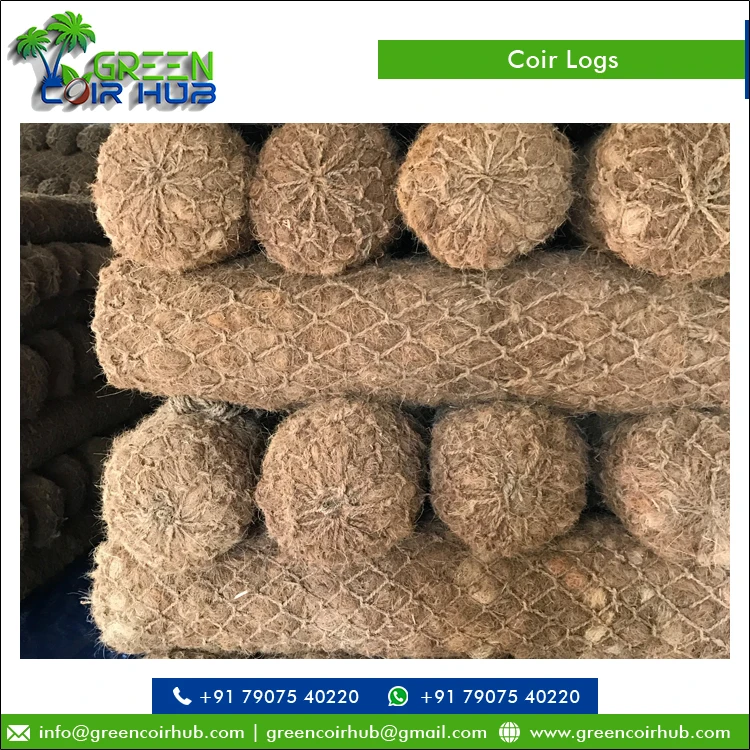 Лучшая рыночная цена топ продаж 100% чистый контроль эрозии материал кокосового волокна бревна от лучшего поставщика