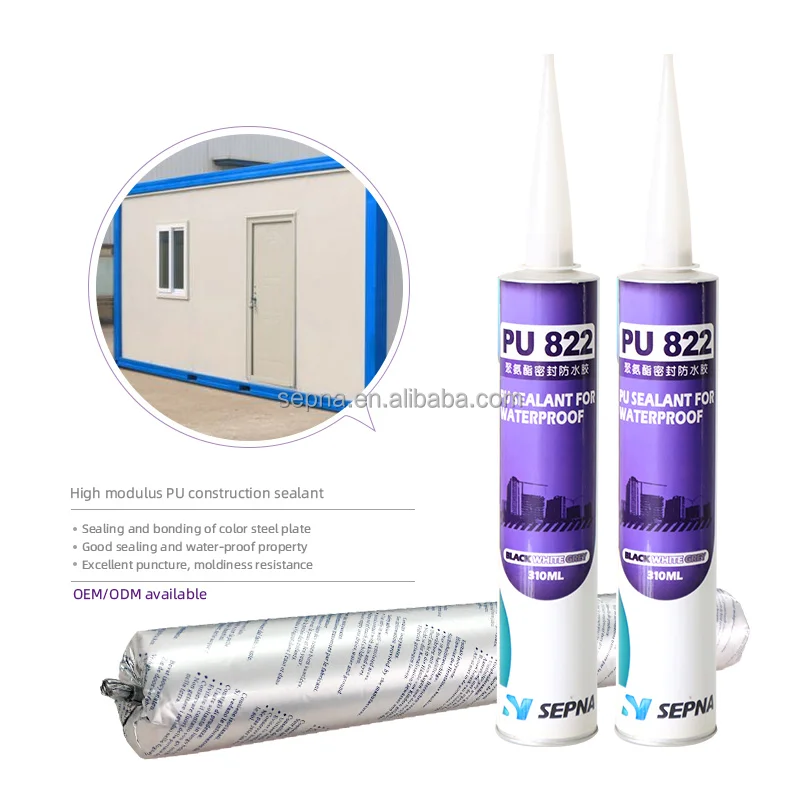 OEM factory 600ml sausage grey black white construction pu sealant