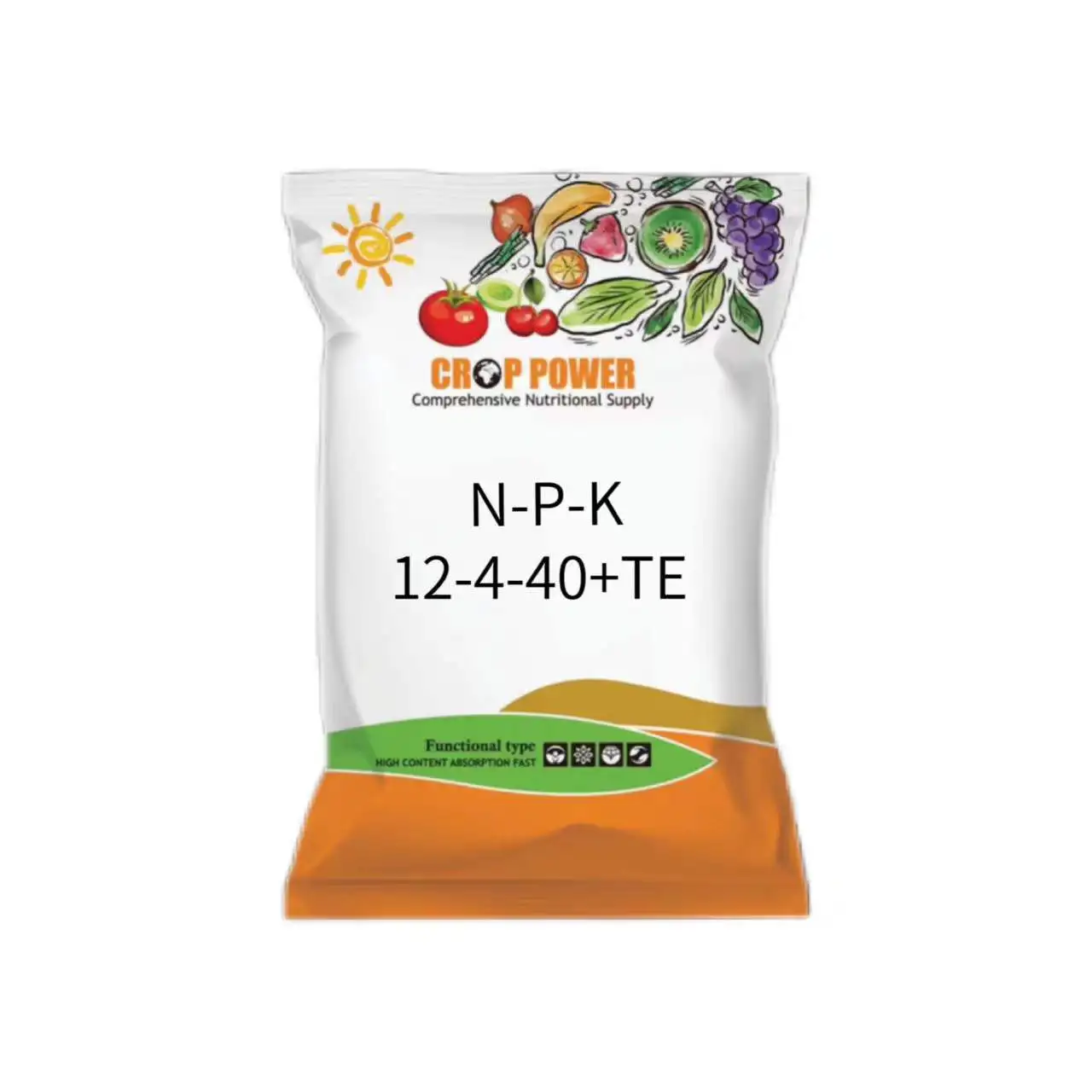 OEM Npk Fertilizer Water Soluble Npk 12-4-40+TE