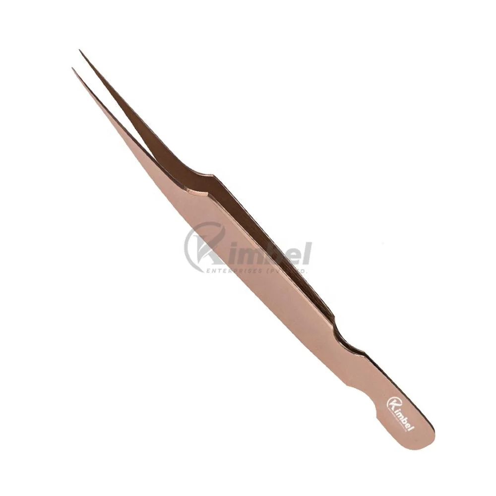 Top Trending Professional Use Strong Curved Lash Expert Tweezers All Plasma Color Eyelash Extension Tweezers Volume Beauty Tool