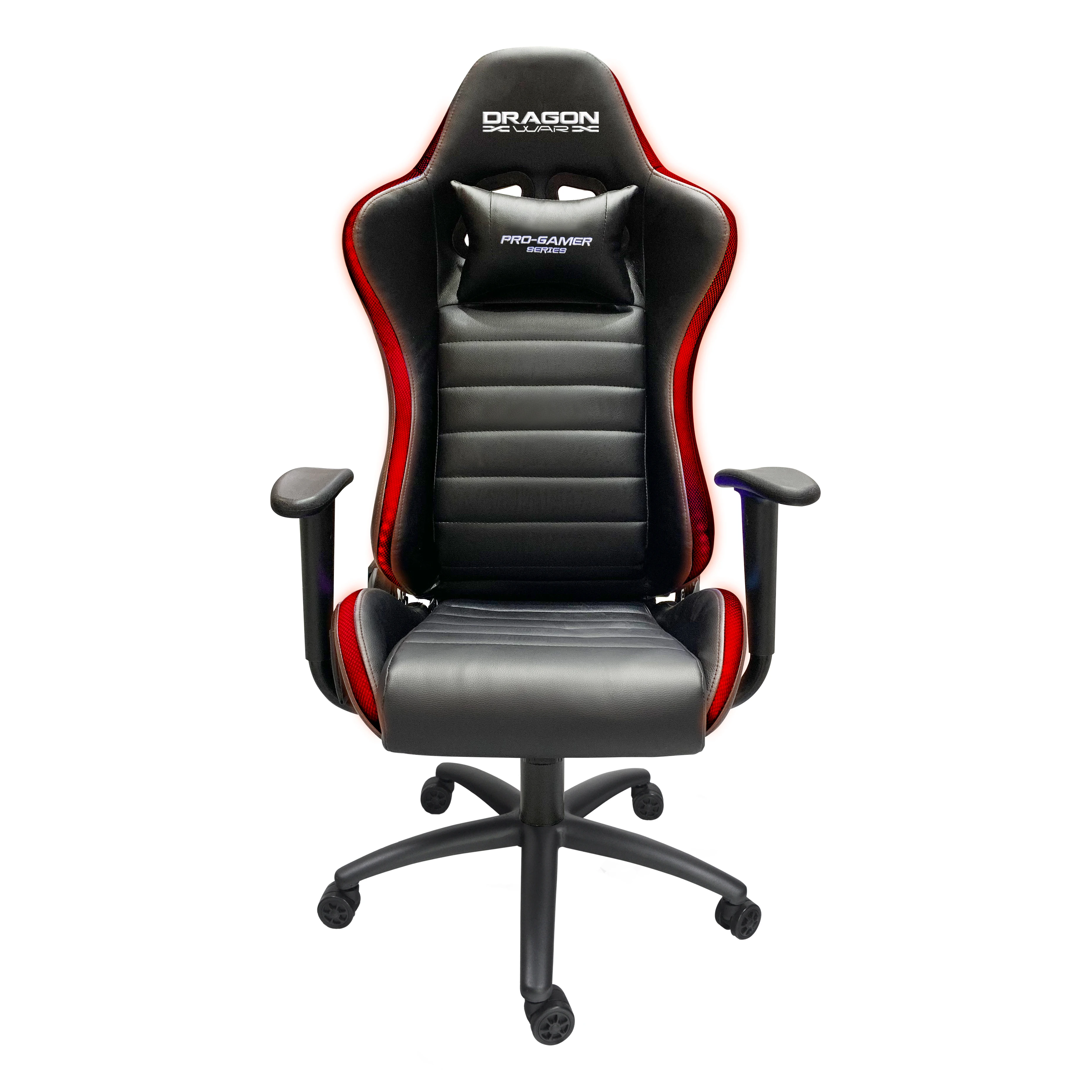 Dragon War logo RGB light massage 4d armrest gamer gaming chair with remote control