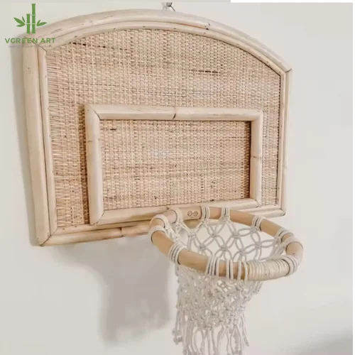 Handmade Small Rattan Basketball Hoop New Design Kids Room Toys for Children Made In Vietnam