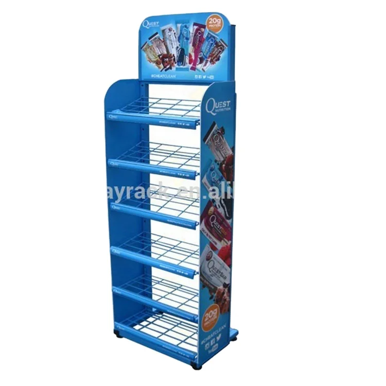 Wire Adjustable Shelf Racks Display Portable Supermarket Display Rack Potato Chip Snack Metal Retail Store Display Racks