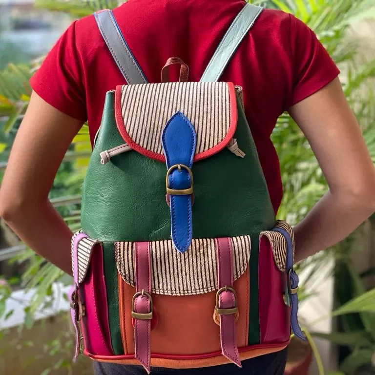 Best Quality Genuine Leather Backpack beautiful school Bag College  Vintage Laptop  for men & women leather Bag