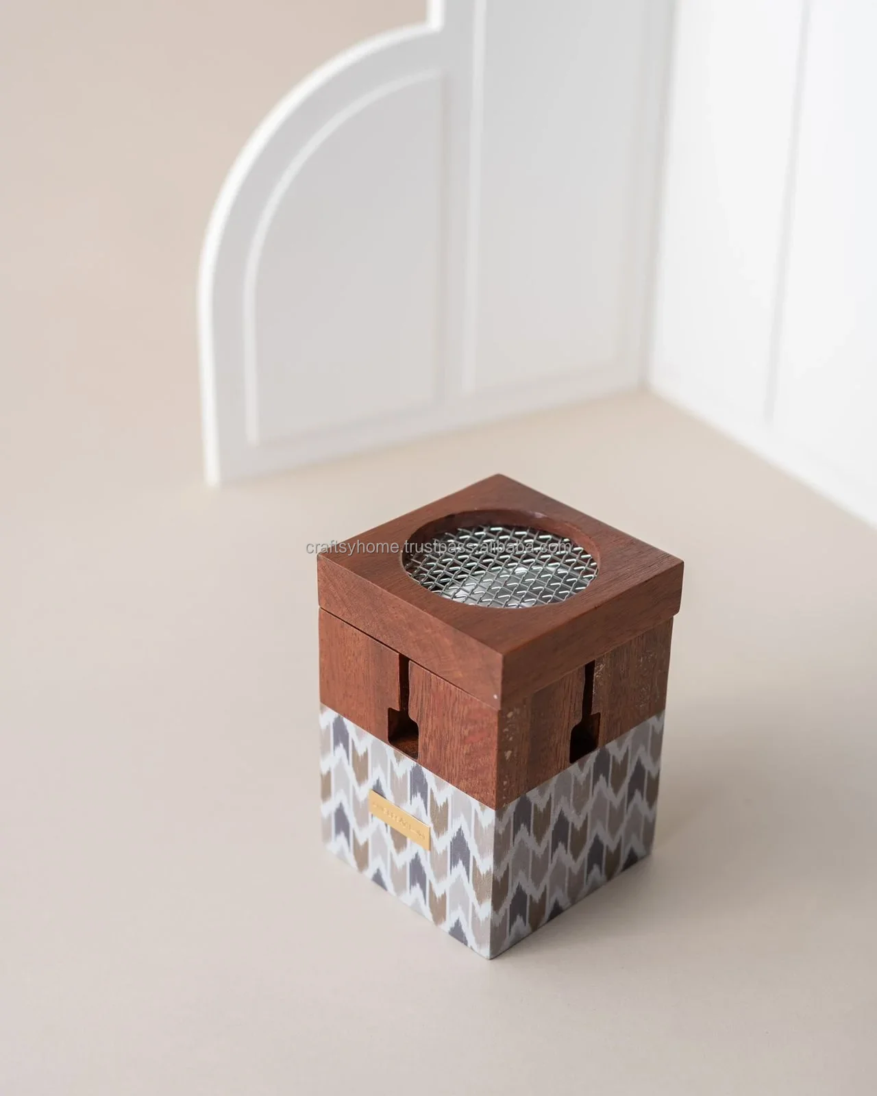 Best Mubkhar Wood Printed Bakhoor Burner Bukhoor Burner Wood For Wedding Gift aways Incense Burner Bakhoor