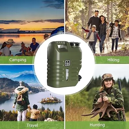 Best one Water Storage Tank with Faucet Water Container for Picnic Hiking Green 18.5L| Outdoor Sports Water Bottles & Hydration