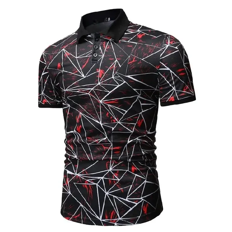 Custom OEM Sublimated Embroidery Patch Golf Polo Shirt Quick Dry Custom Design Labels And tag Trendy Printed Breathable Shirt