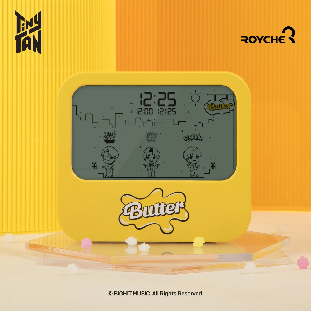 BTS Tiny Tan Butter Table Clock An animated clock with seven Tiny Tan Butter characters The Best Selling In Korea