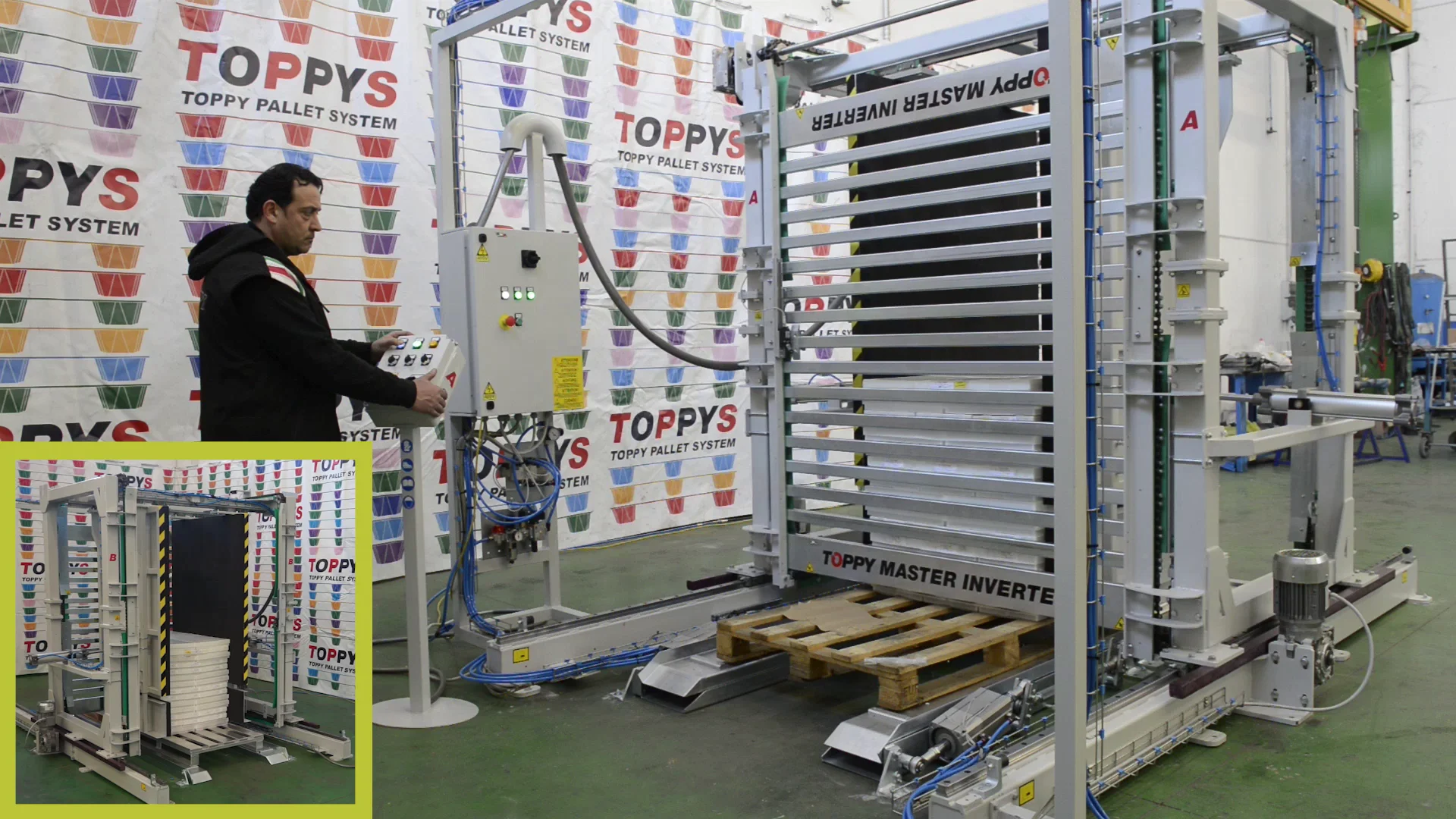 Лучший Качественный станок для укладки поддонов, стационарный станок для укладки поддонов для пищевой промышленности